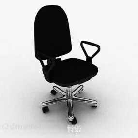 Black Office Chair V34 3d model