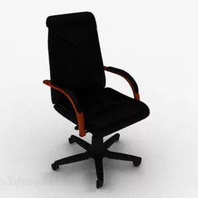 Modern Minimalist Black Chair V4 3d model