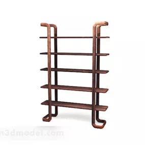 Wooden Simple Display Cabinet V5 3d model