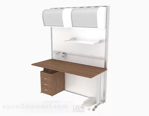 Modern Minimalist Wooden Desk V3 3d model Modern Minimalist Wooden Desk V3 3d model