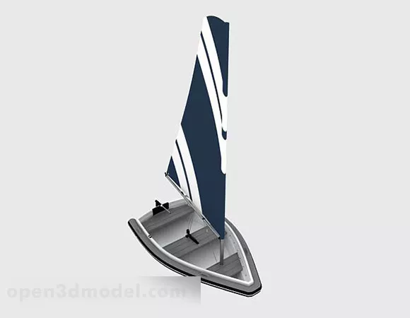 Military Ship With Helicopter 3d model