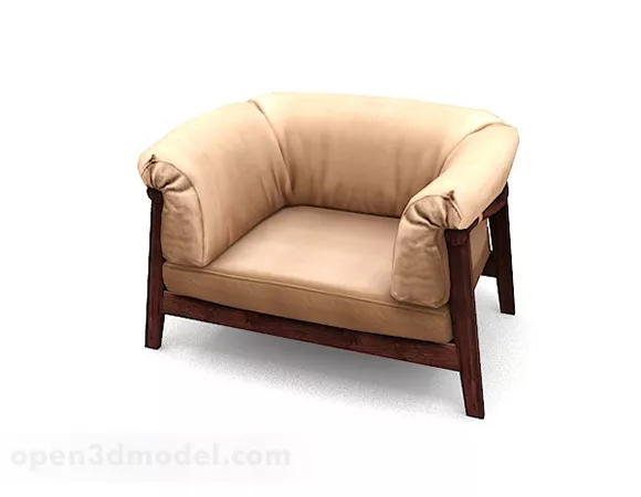 Yellow Single Sofa V8 3d model Yellow Single Sofa V8 3d model