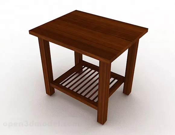 Wooden Small Coffee Table V2 3d model Wooden Small Coffee Table V2 3d model