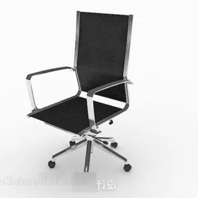 Modern Black Minimalist Chair V1 3d model