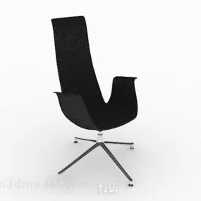 Black Lounge Chair V6 3d model