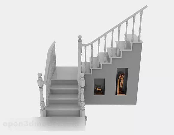 European Corner Stairs V1 3d model European Corner Stairs V1 3d model