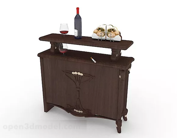 Wooden Brown Office Cabinet V10 3d model Wooden Brown Office Cabinet V10 3d model