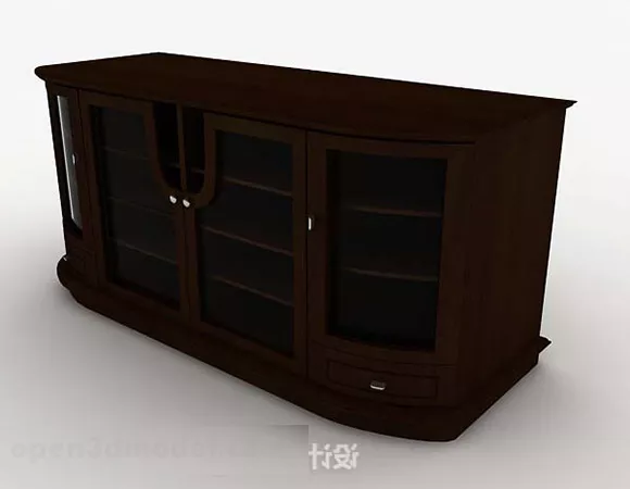 L Shape Bookcase 3d model