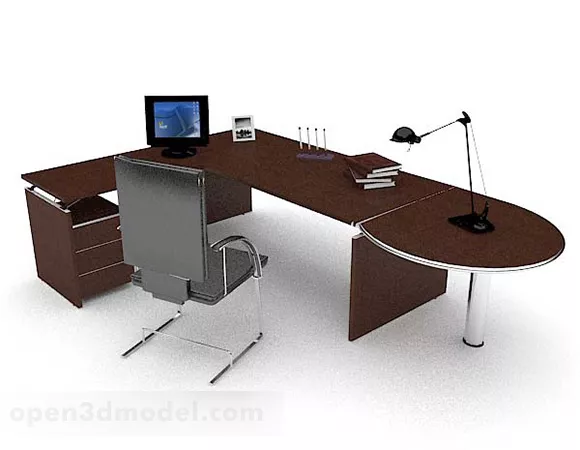Modern Office Desk And Chair 3d model Modern Office Desk And Chair 3d model