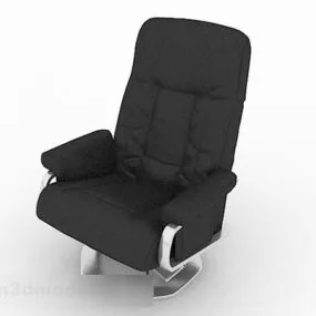 Black Lounge Chair V7 3d model