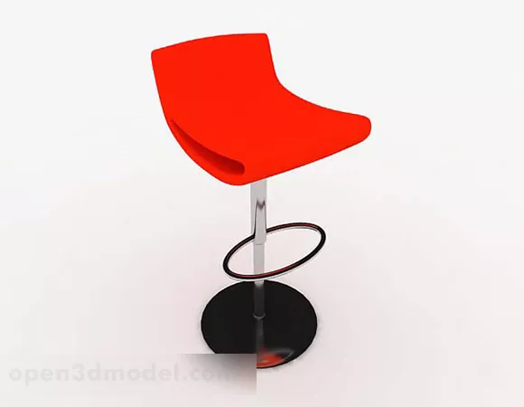 Modern Minimalist Red High Chair V1 3d model Modern Minimalist Red High Chair V1 3d model
