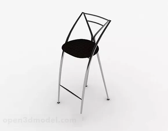 Modern Simple Black Lounge Chair V1 3d model Modern Simple Black Lounge Chair V1 3d model