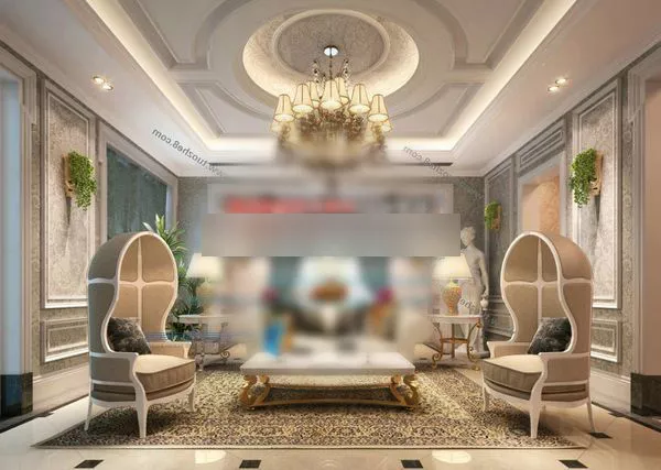 French Living Room 3d model French Living Room 3d model