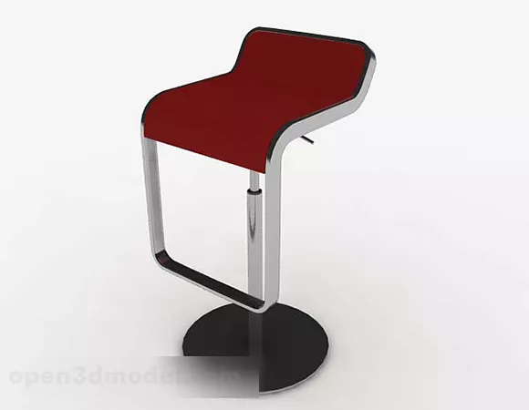 Modern Red Bar Chair 3d model Modern Red Bar Chair 3d model
