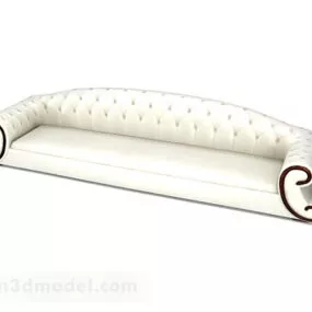 European White Multiseater Sofa V1 3d model
