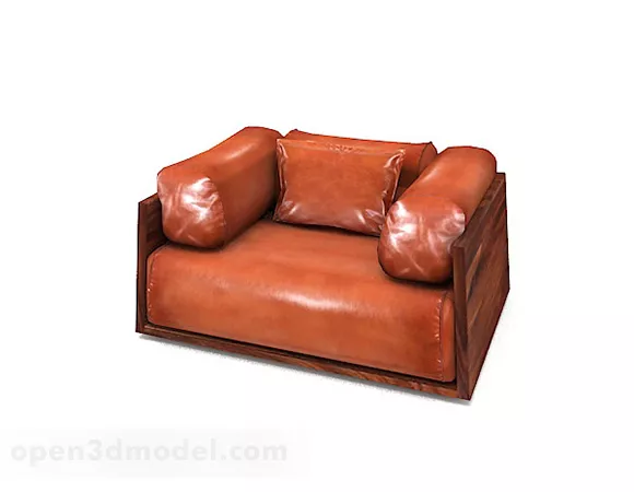 American Brown Single Sofa V2 3d model American Brown Single Sofa V2 3d model