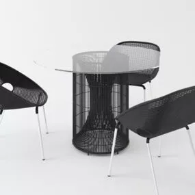 Table And Chair Set V1 3d model