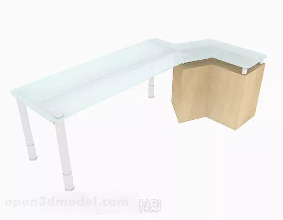 Modern Minimalist Glass Desk V1 3d model Modern Minimalist Glass Desk V1 3d model