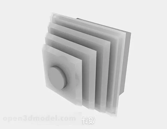 Gray Multi-layer Wall Lamp 3d model Gray Multi-layer Wall Lamp 3d model