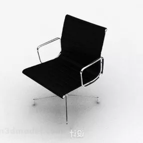 Modern Black Minimalist Lounge Chair V1 3d model