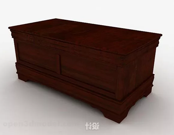 Brown Wooden Desk V21 3d model Brown Wooden Desk V21 3d model