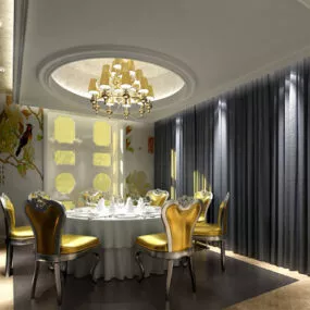Restaurant Private Room 3d model