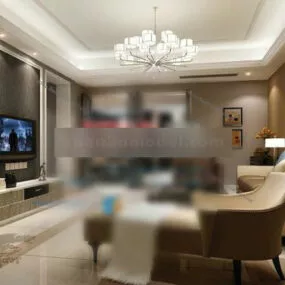 Living Room Modern Style V1 3d model