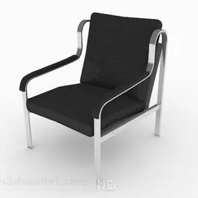 Modern Minimalist Black Chair V5 3d model