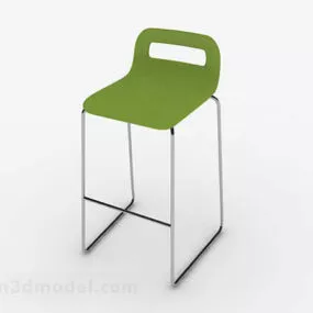 Modern Minimalist Green Bar Chair 3d model