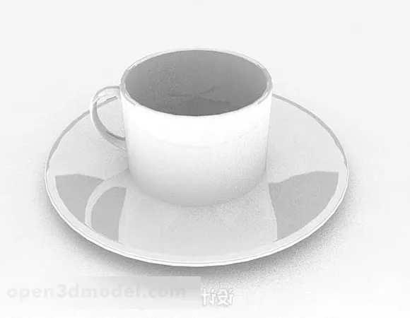 Group Dishes And Cups 3d model