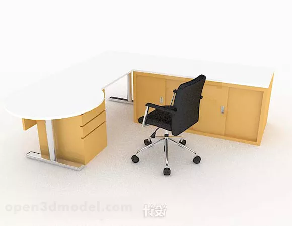 Simple Wooden Desk And Chair 3d model Simple Wooden Desk And Chair 3d model