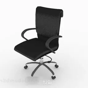 Modern Black Office Chair V5 3d model