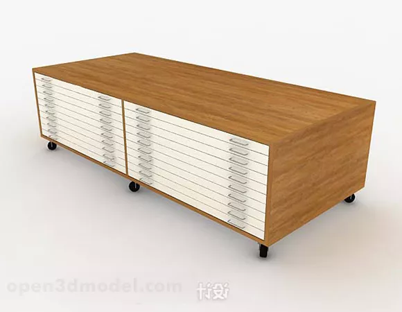 Wooden Yellow Tv Cabinet V3 3d model Wooden Yellow Tv Cabinet V3 3d model