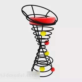 Circles Shaped Bar Chair 3d model