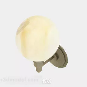Yellow Spherical Wall Lamp 3d model