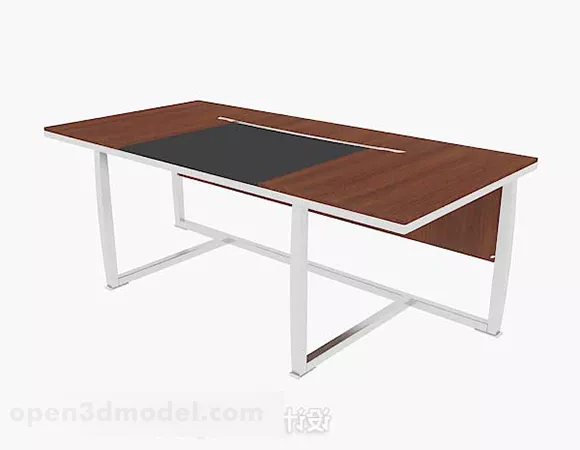 Modern Minimalist Wooden Desk V4 3d model Modern Minimalist Wooden Desk V4 3d model