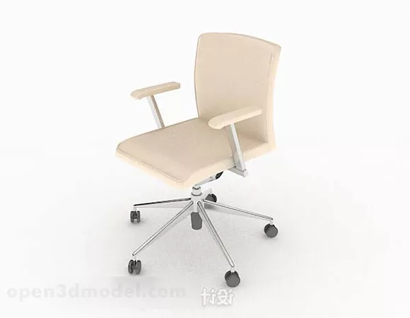 Beige Simple Office Chair V1 3d model Beige Simple Office Chair V1 3d model