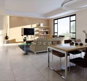 Simple Living Room 3d model