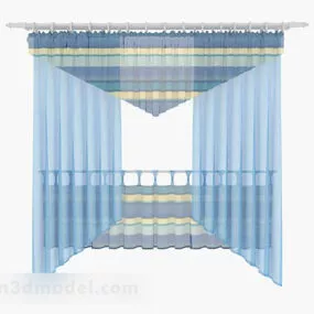 Blue Fresh Curtain V1 3d model