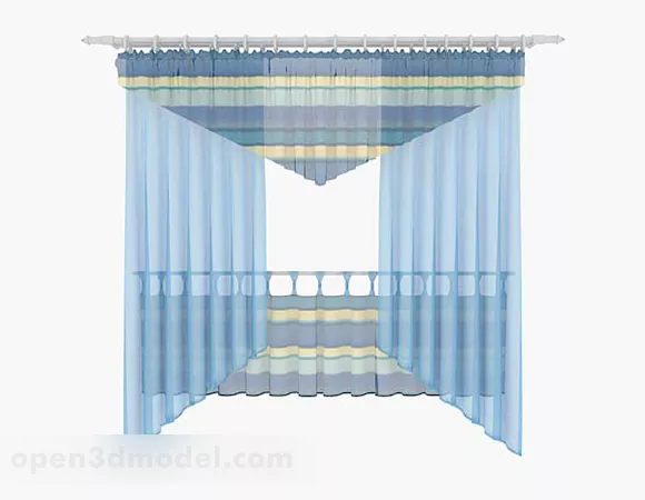 Blue Fresh Curtain V1 3d model Blue Fresh Curtain V1 3d model