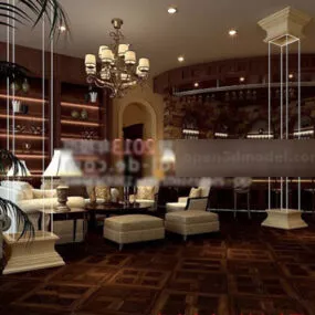 Hotel Bar Counter 3d model