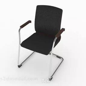 Modern Minimalist Black Lounge Chair V6 3d model