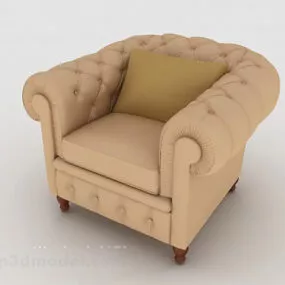 European Style Home Single Sofa V1 3d model
