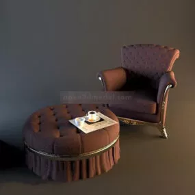 Sofa With Table Set 3d model
