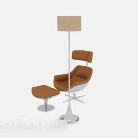 Brown Lounge Chair 3d model