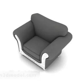 Dark Gray Single Sofa V2 3d model