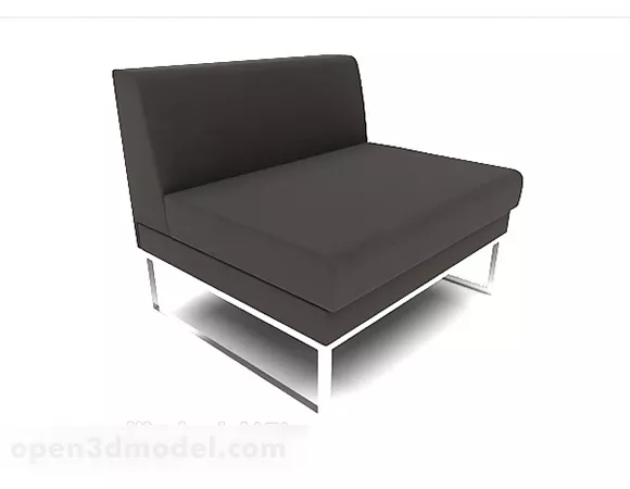Simple Black Single Sofa 3d model Simple Black Single Sofa 3d model
