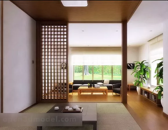 Japanese Room Space Design 3d model Japanese Room Space Design 3d model