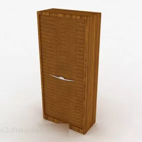 Brown Solid Wardrobe Furniture 3d model