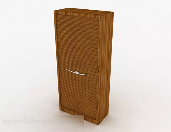 Brown Solid Wardrobe Furniture 3d model Brown Solid Wardrobe Furniture 3d model